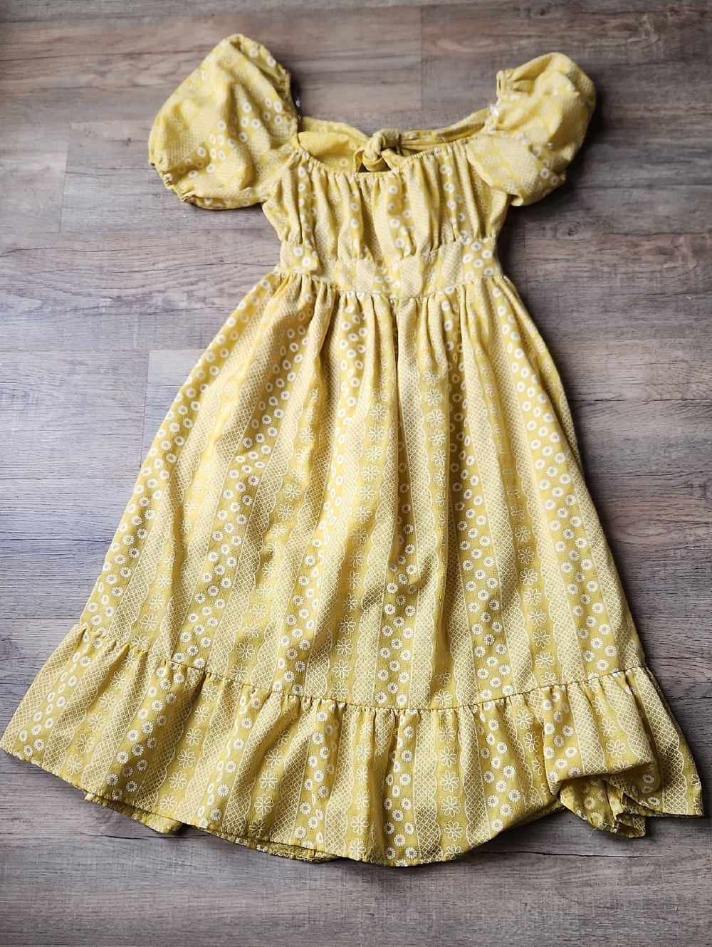 HYFVE Yellow Floral Puff-Sleeve Maxi Dress